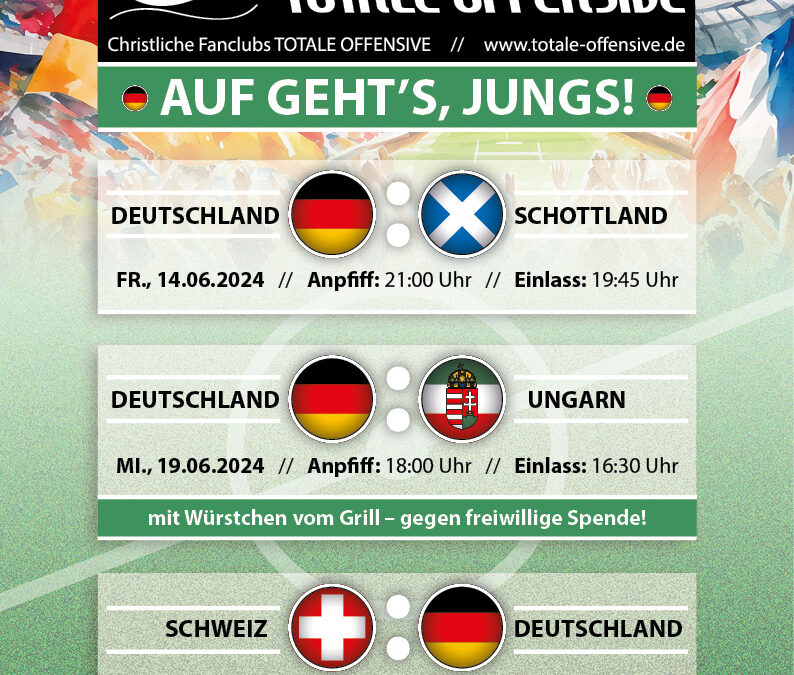 AUF GEHT’S JUNGS!